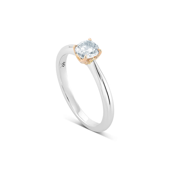 Fancy Gray-Blue Diamond Solitaire Ring
