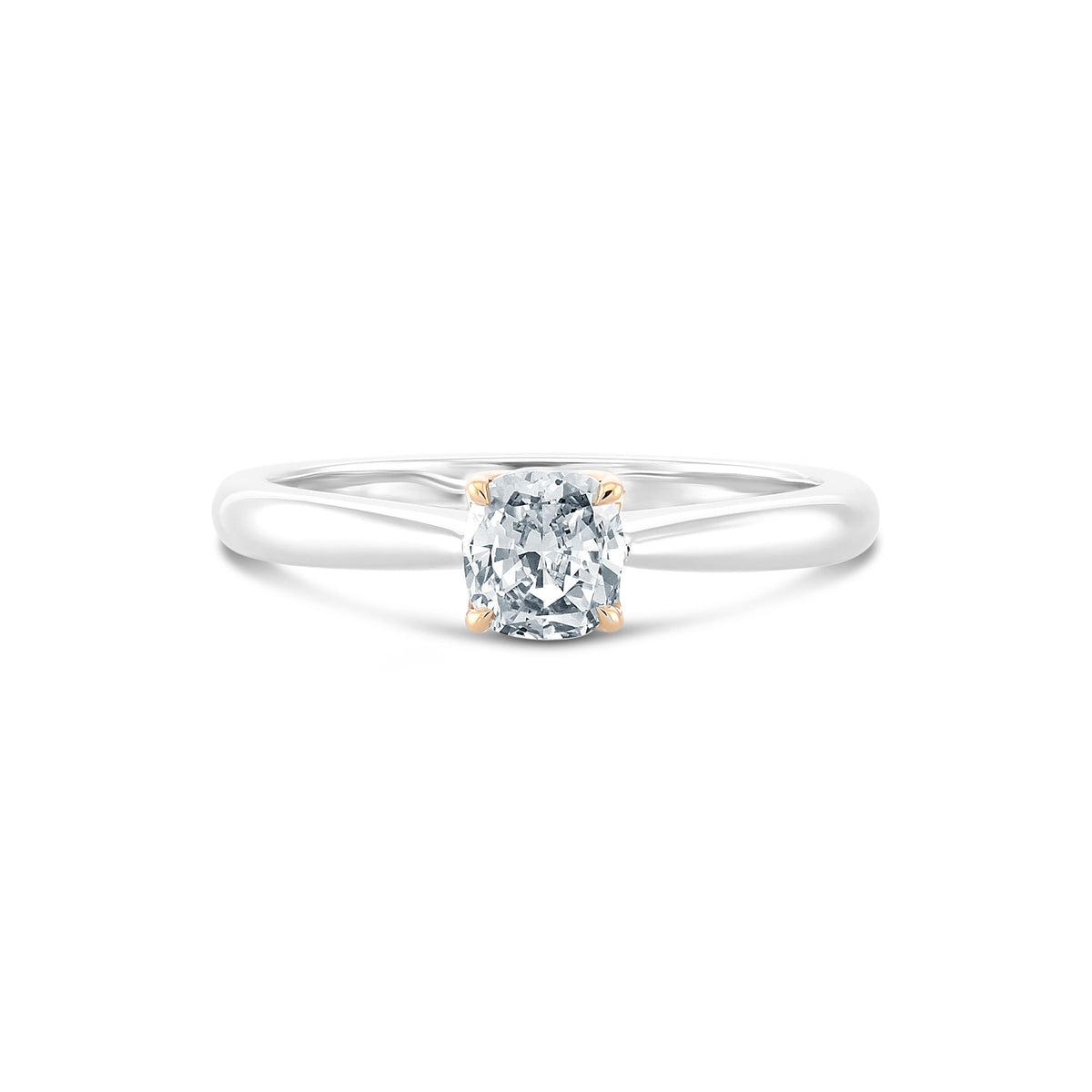 Fancy Gray-Blue Diamond Solitaire Ring