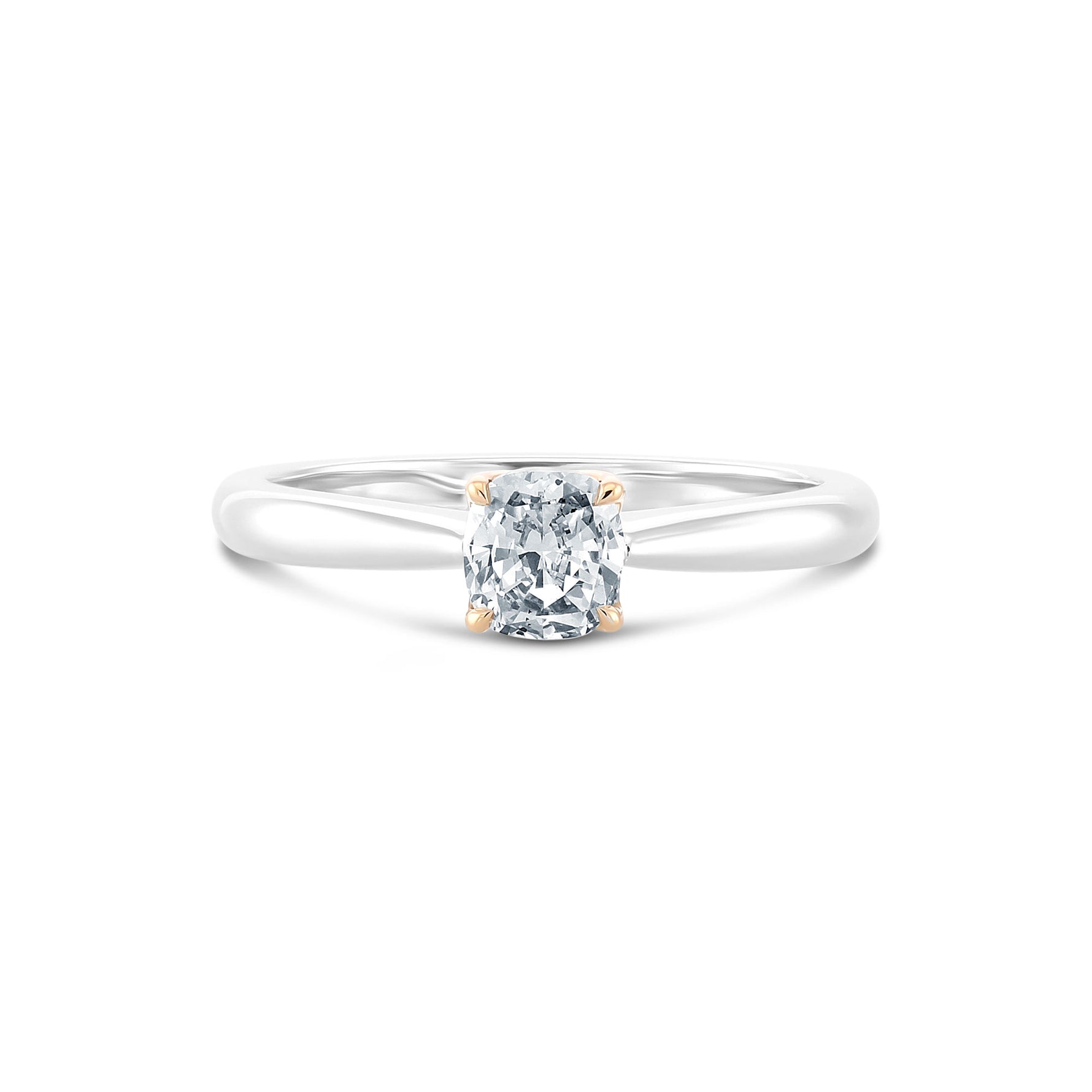 Fancy Gray-Blue Diamond Solitaire Ring