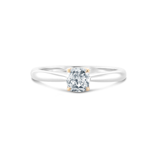 Fancy Gray-Blue Diamond Solitaire Ring