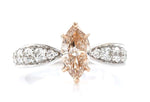 Fancy Yellow Brown Marquise Bow Shank Diamond Ring