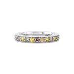 Milgrain Multicolored Diamond Stackable Band Ring