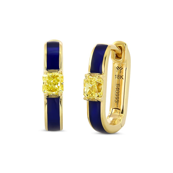 Round Brillant Hoop Earrings