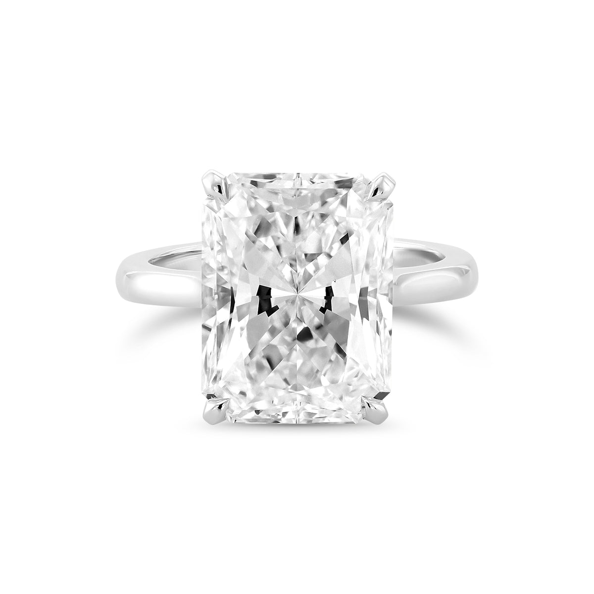 Classic Radiant Diamond Solitaire Ring