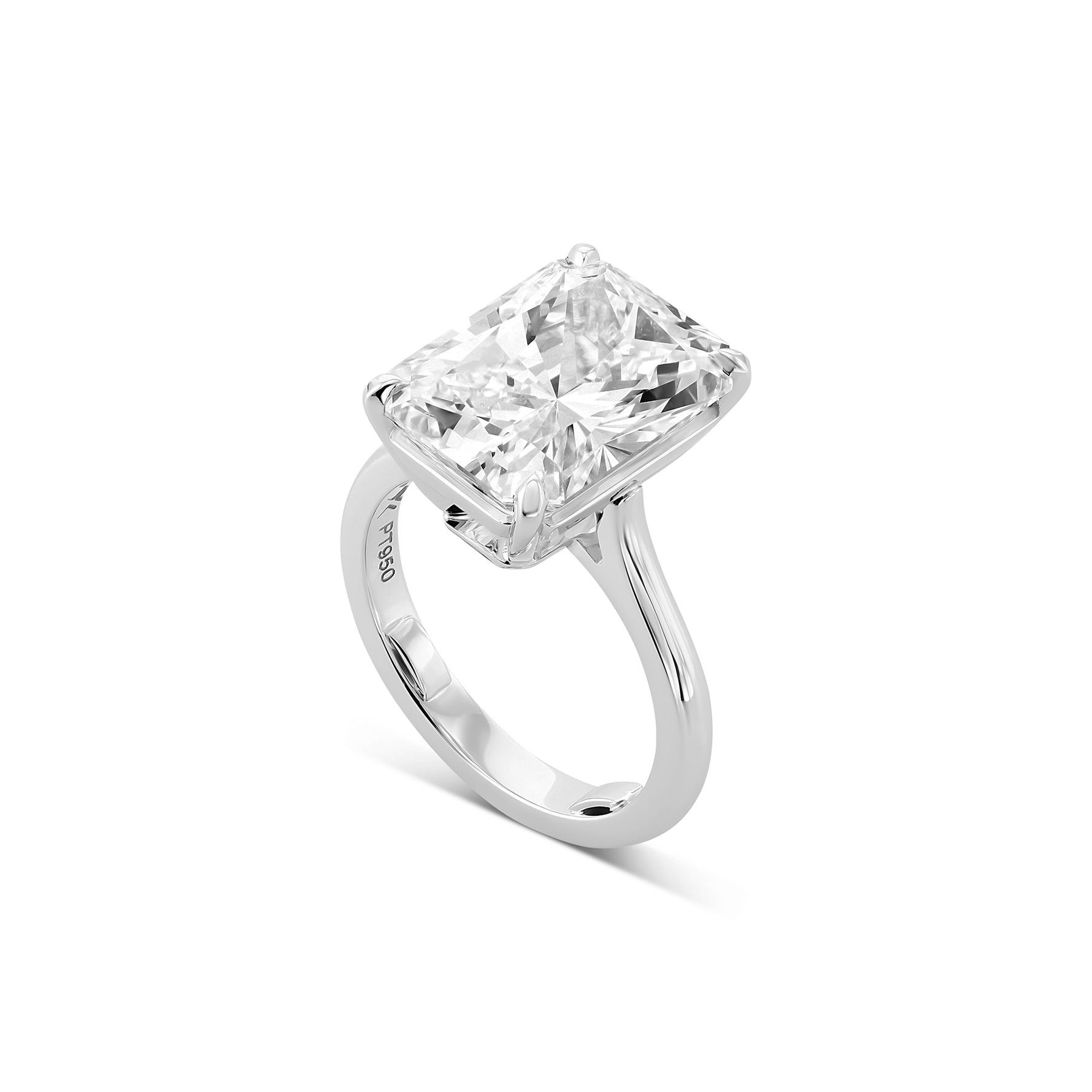 Classic Radiant Diamond Solitaire Ring