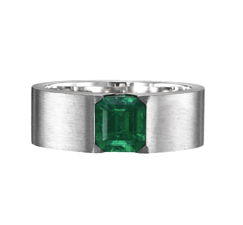 Men's Emerald Band Ring