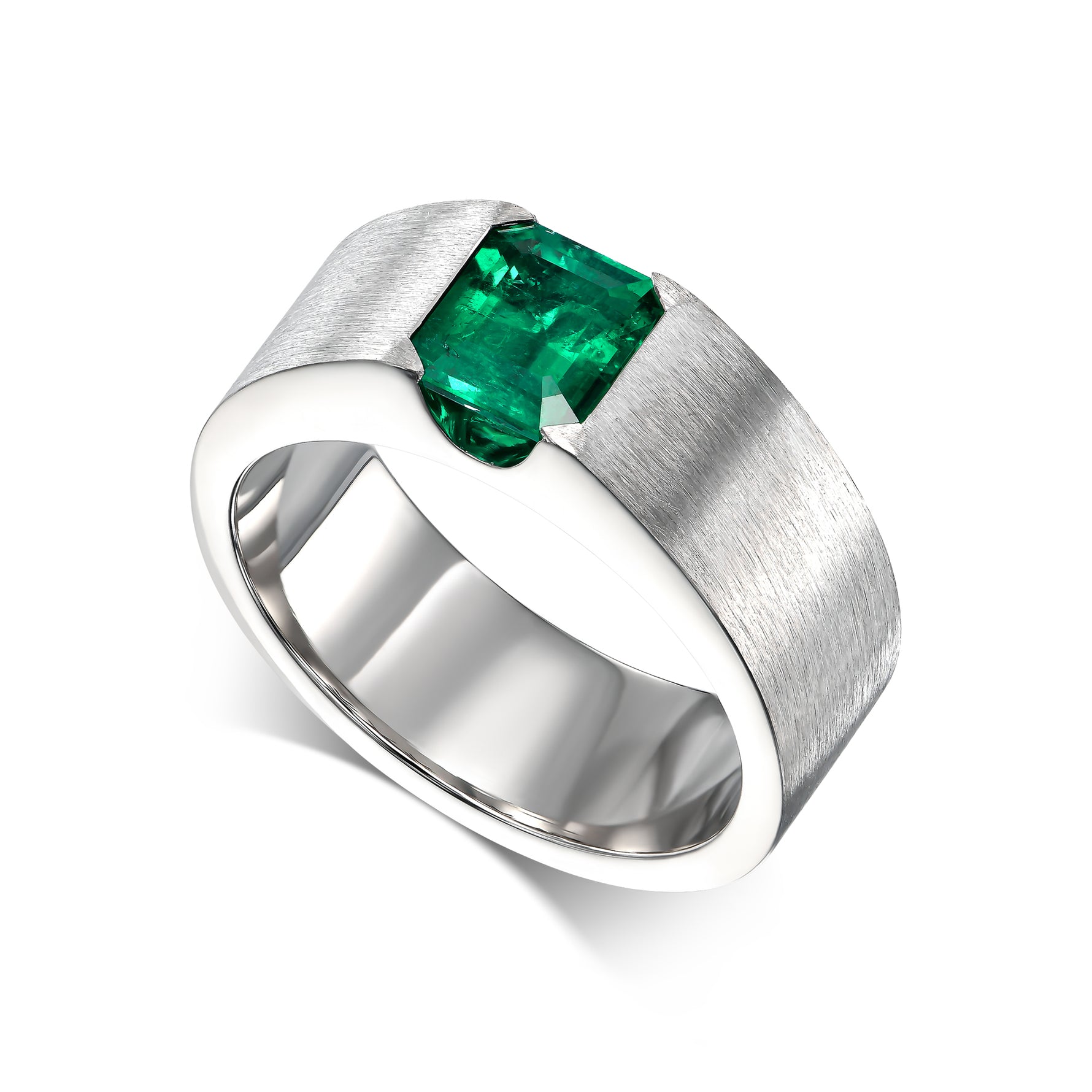 Men's Emerald Band Ring