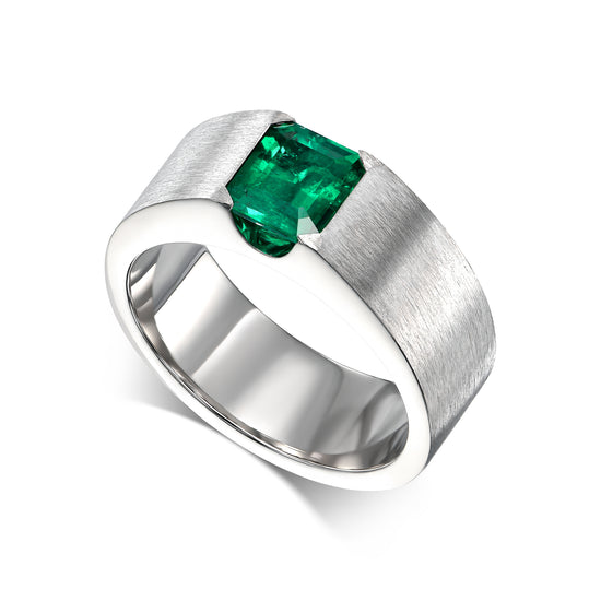 Men's Emerald Band Ring