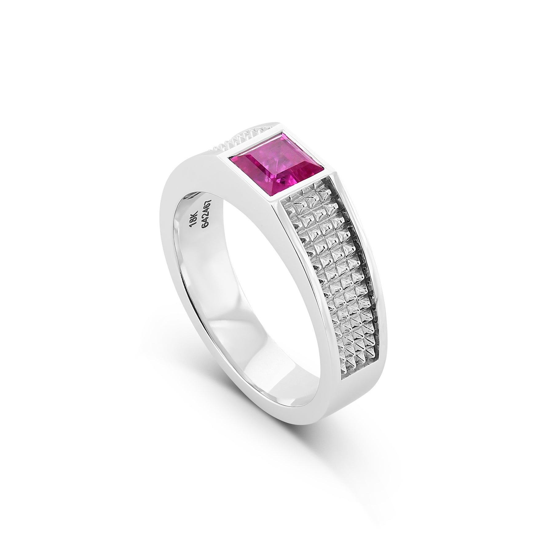 Princess Burma Ruby Mens Band Ring