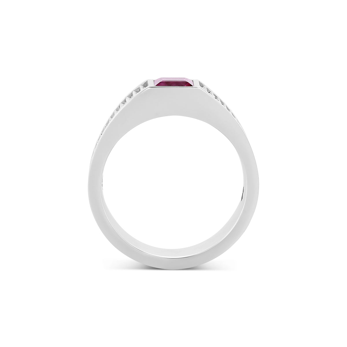 Princess Burma Ruby Mens Band Ring