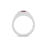 Princess Burma Ruby Mens Band Ring