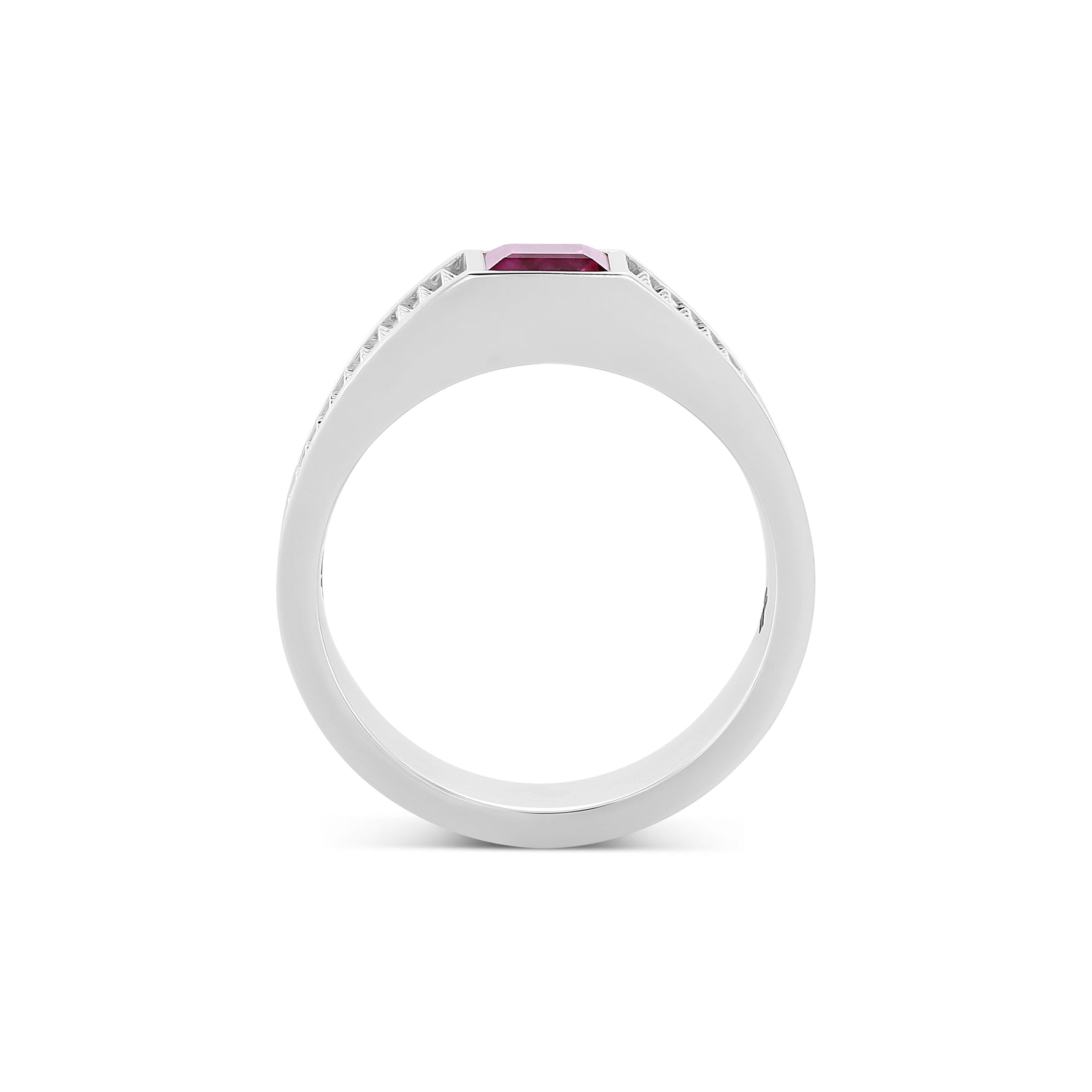 Princess Burma Ruby Mens Band Ring