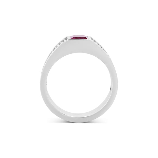 Princess Burma Ruby Mens Band Ring