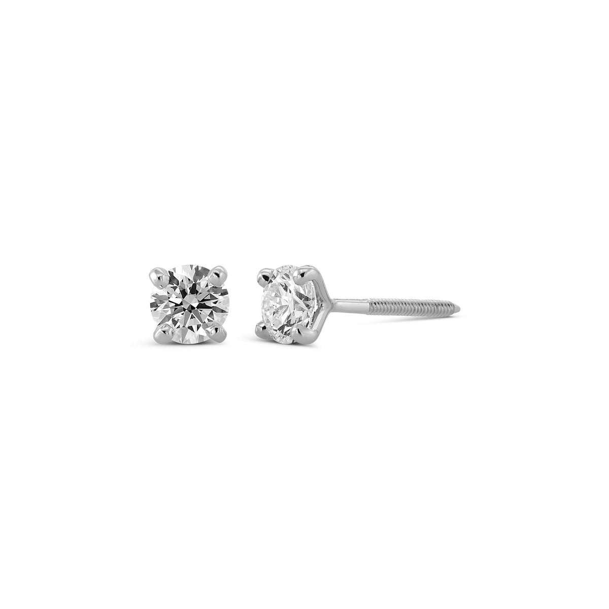 Round Brilliant Diamond Stud Earrings