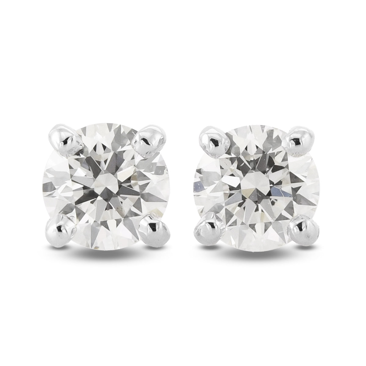 Round Brilliant Diamond Stud Earrings