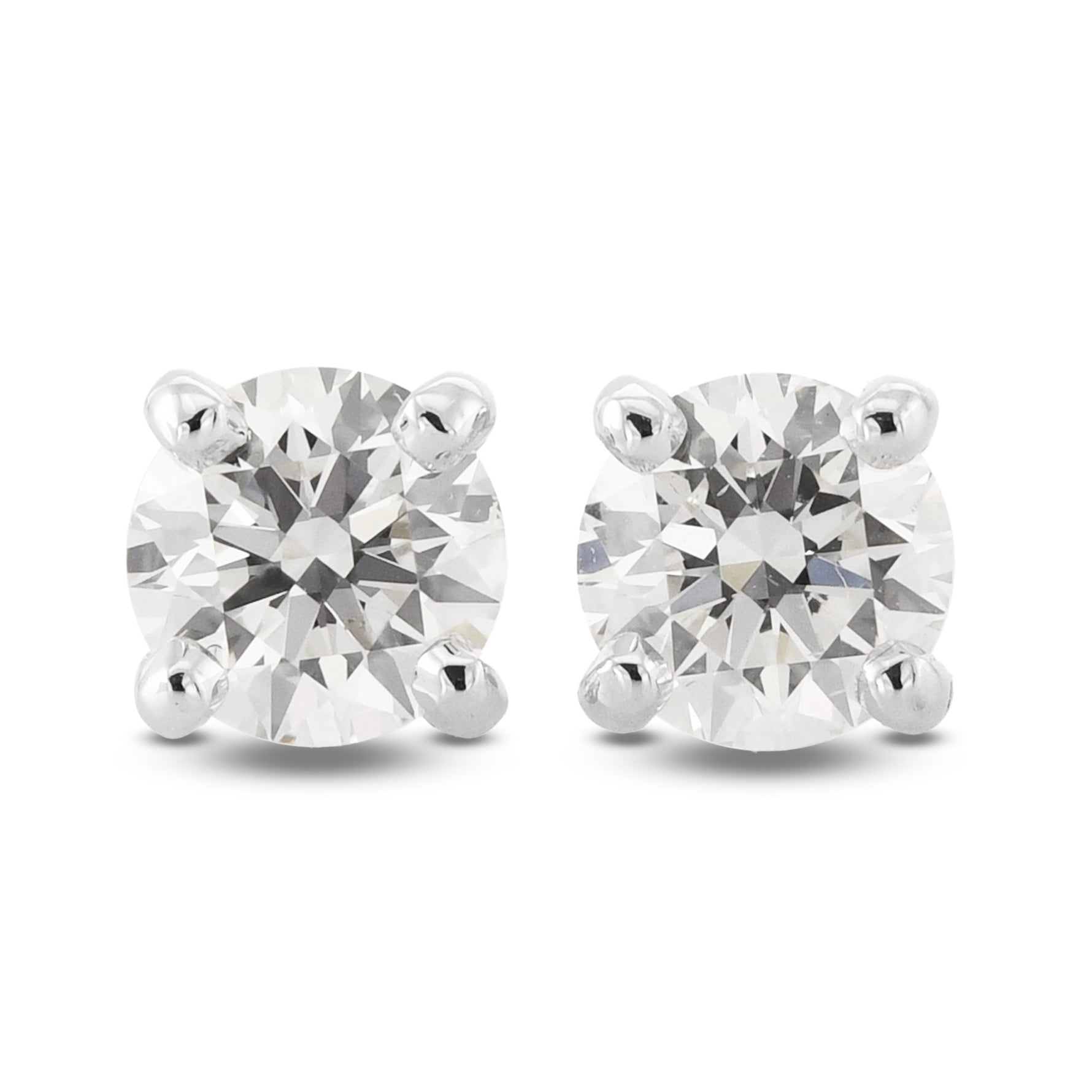 Round Brilliant Diamond Stud Earrings