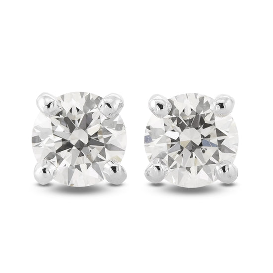 Round Brilliant Diamond Stud Earrings