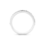 Wide Black Diamond Milgrain Band Ring