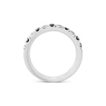 Black Diamond Half-Eternity Band Ring