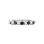 Black Diamond Half-Eternity Band Ring
