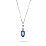 Oval Sapphire Drop Pendant