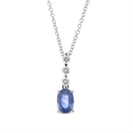 Oval Sapphire Drop Pendant