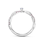 Fancy Blue Marquise & Pink Diamond Engagement & Wedding Ring Set