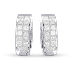 White Diamonds Princess Hoop Earrings