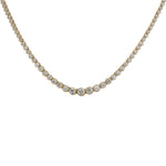 Brilliant Bezel White Diamond Tennis Necklace