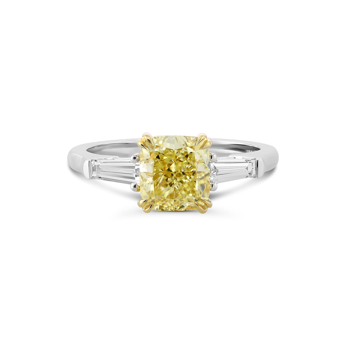Fancy Yellow Three-stone Diamond Ring