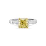 Fancy Yellow Three-stone Diamond Ring