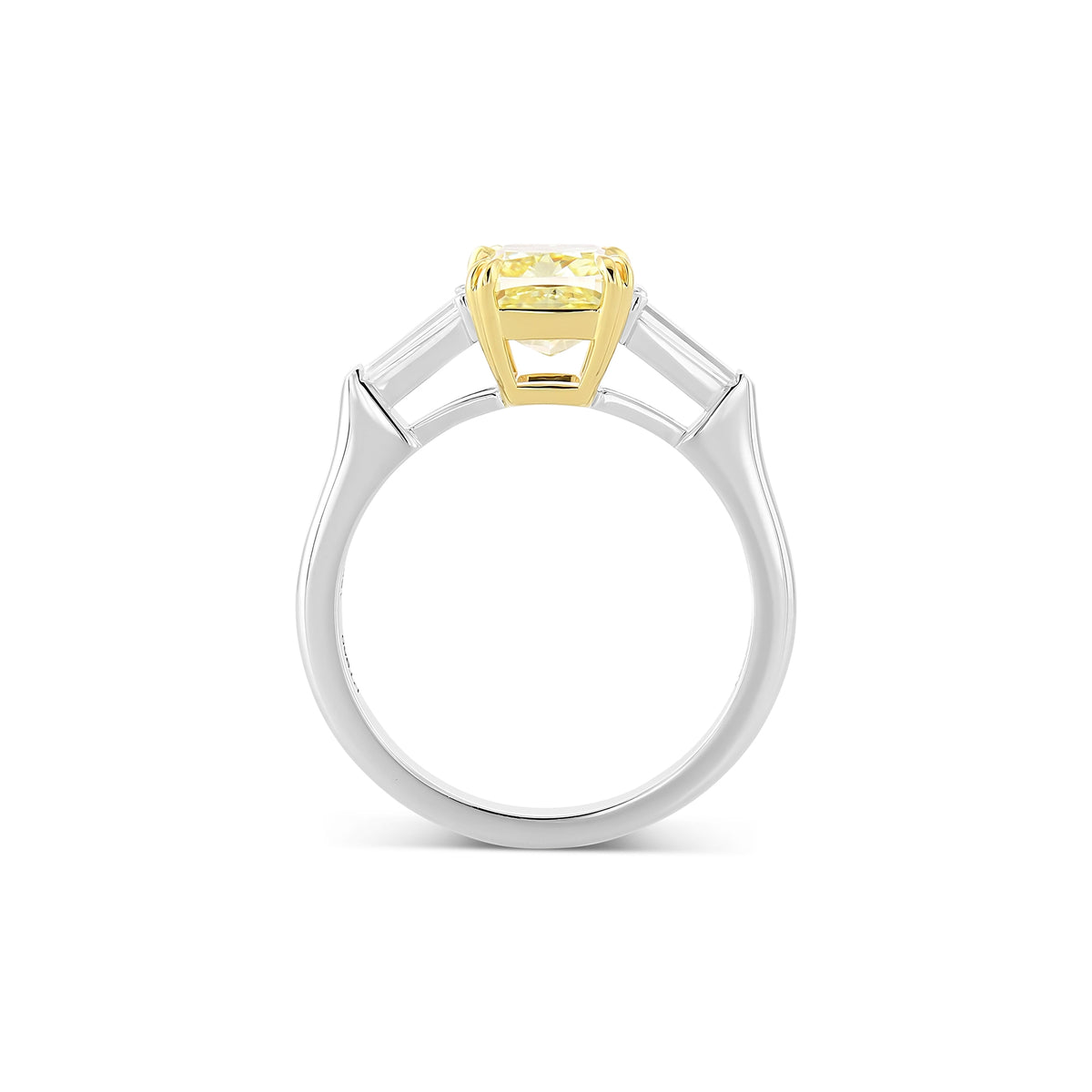 Fancy Yellow Three-stone Diamond Ring