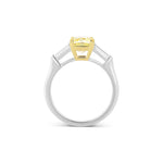 Fancy Yellow Three-stone Diamond Ring