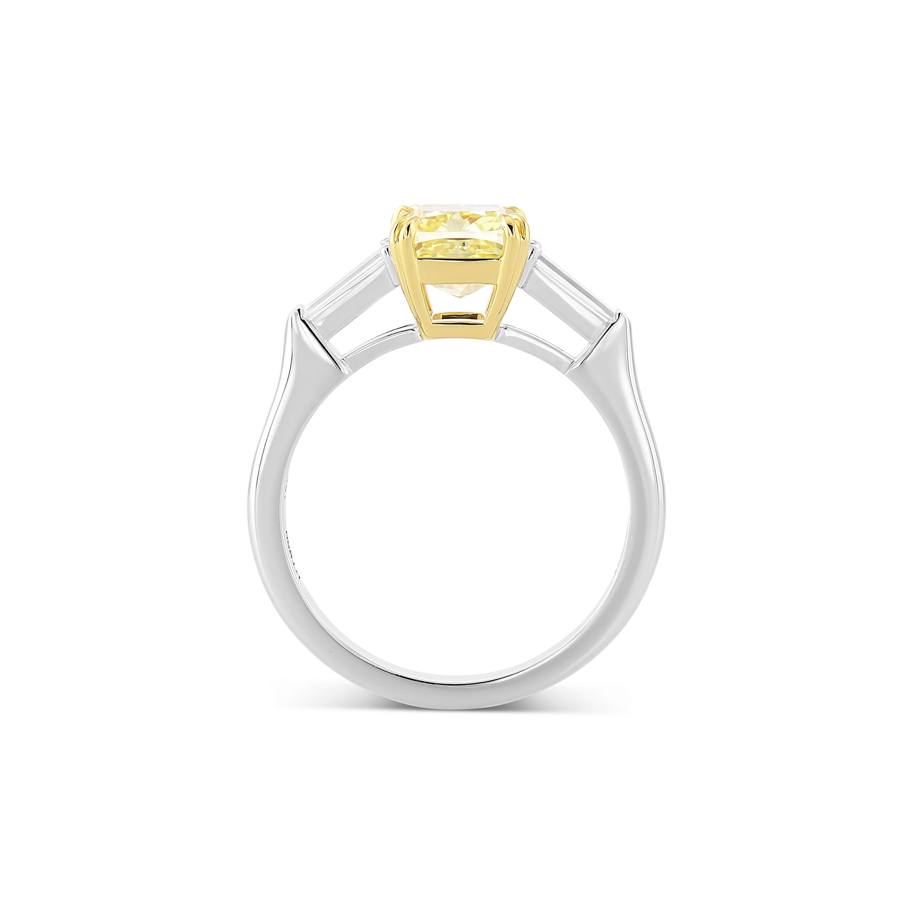 Fancy Yellow Three-stone Diamond Ring