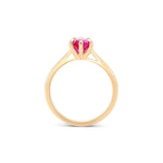 Pear Ruby Solitaire Ring