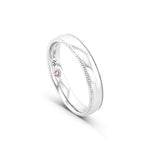  Fancy Pink Diamond Platinum Ring Band