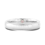  Fancy Pink Diamond Platinum Ring Band