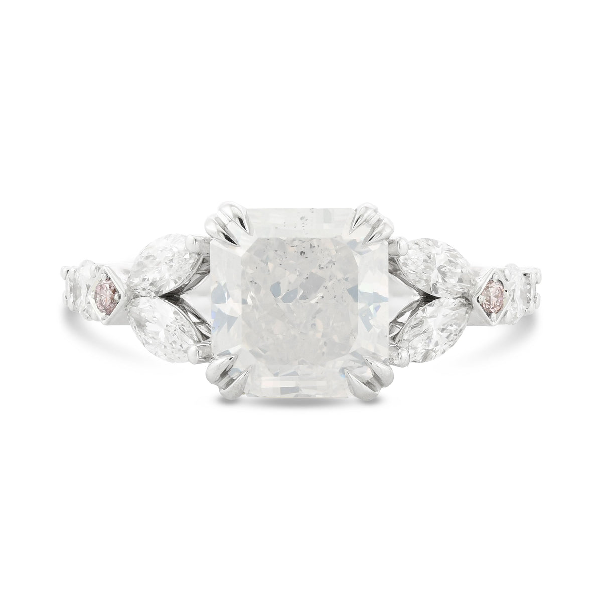 Fancy White Side-stone Diamond Ring