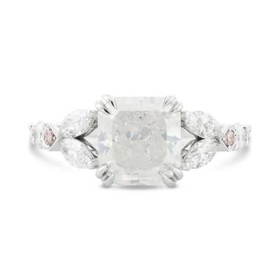 Fancy White Side-stone Diamond Ring