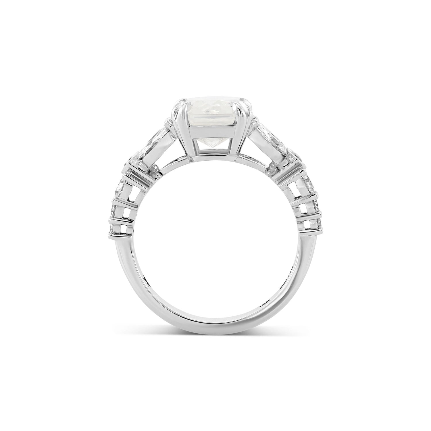 Fancy White Side-stone Diamond Ring