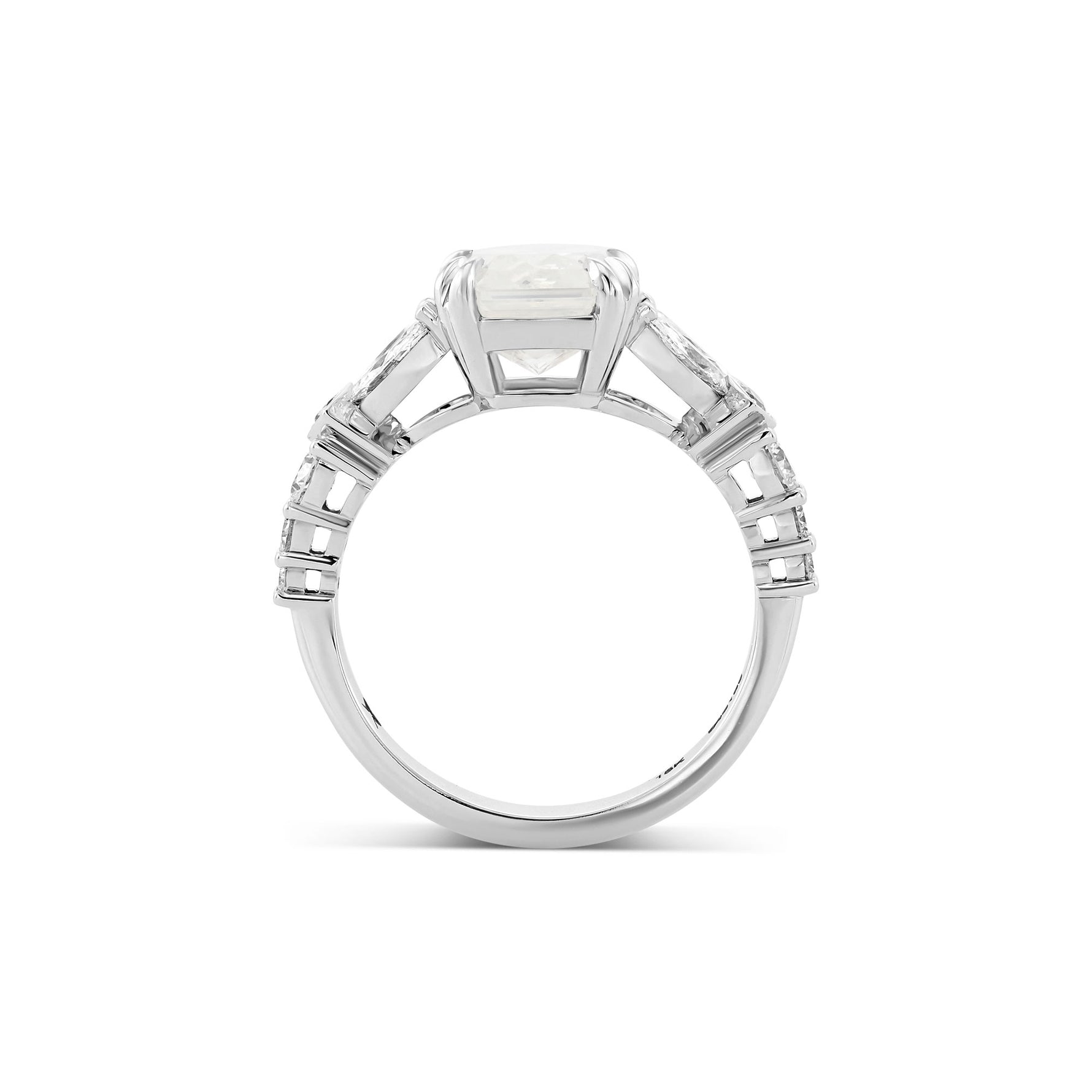 Fancy White Side-stone Diamond Ring