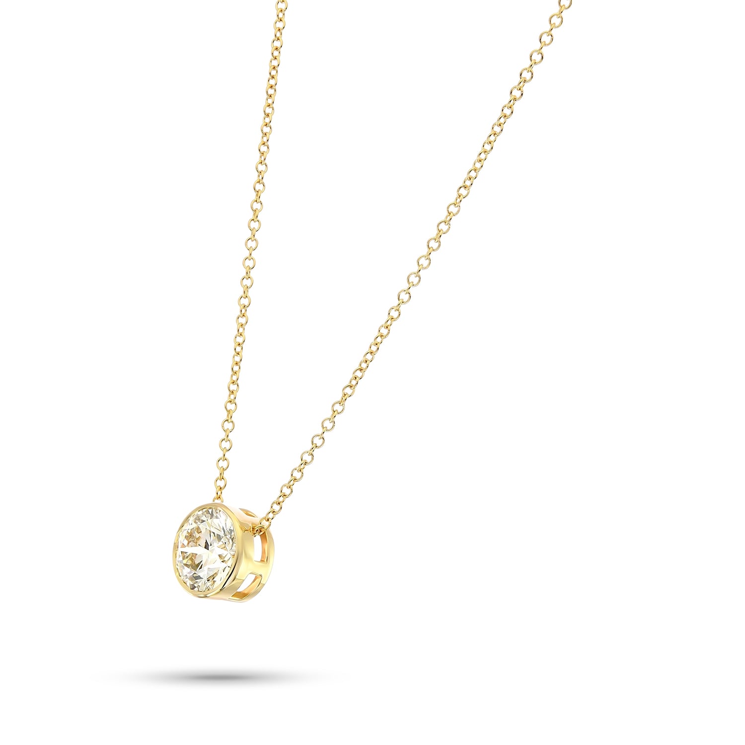 Solitaire Diamond Bezel Pendant
