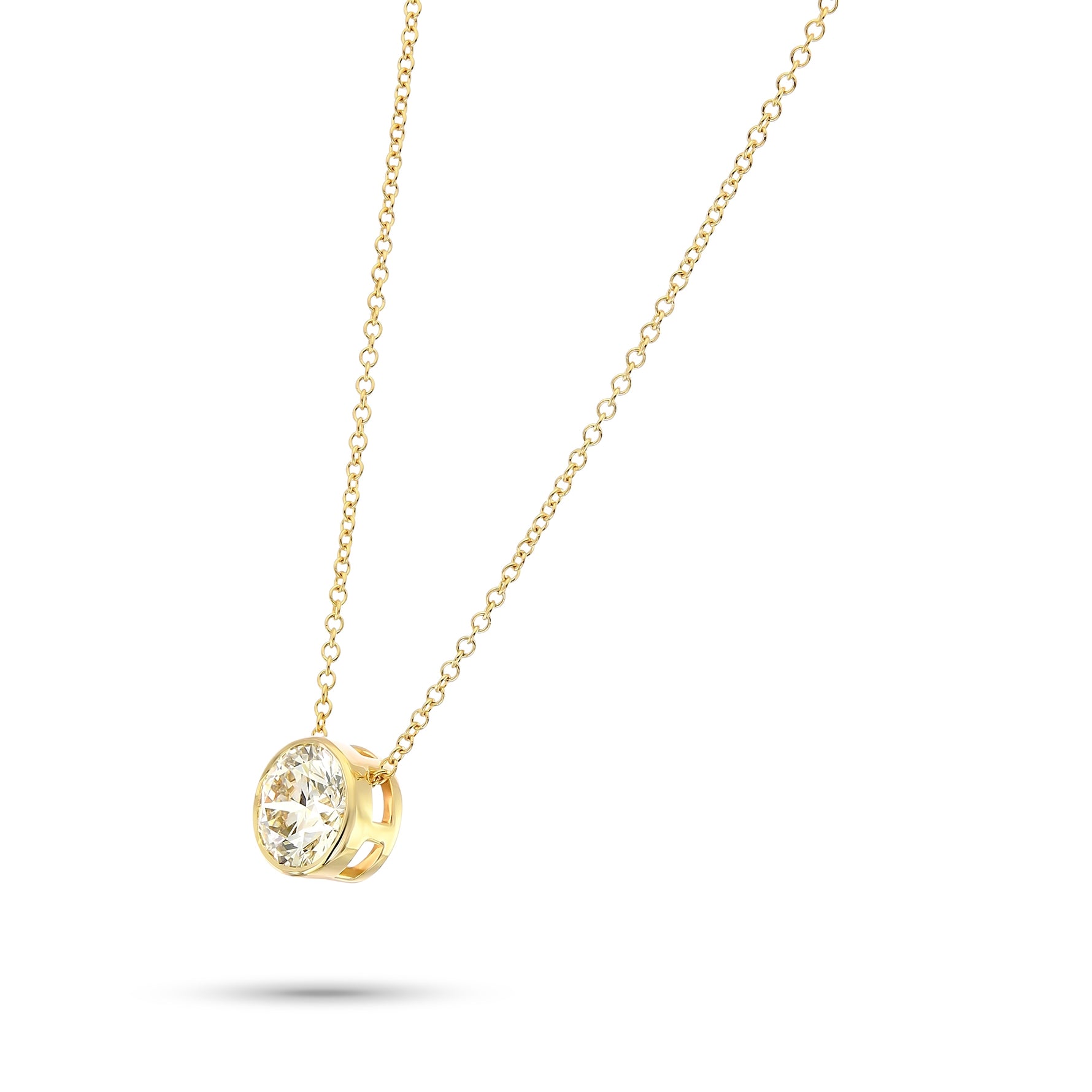 Solitaire Diamond Bezel Pendant