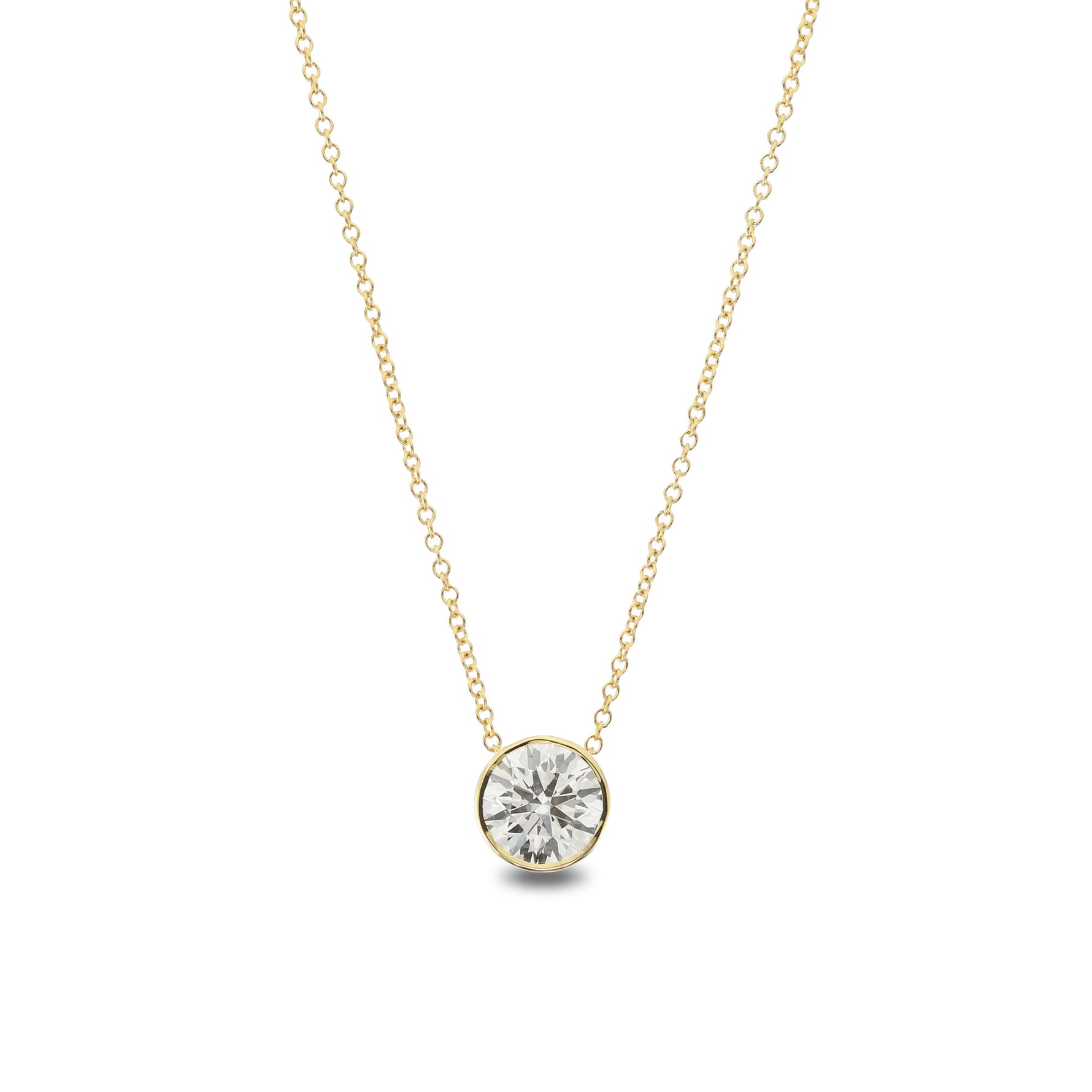 Solitaire Diamond Bezel Pendant