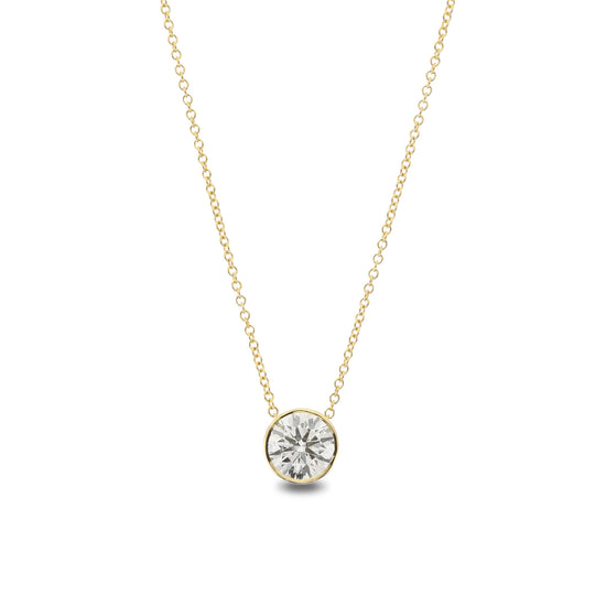 Solitaire Diamond Bezel Pendant