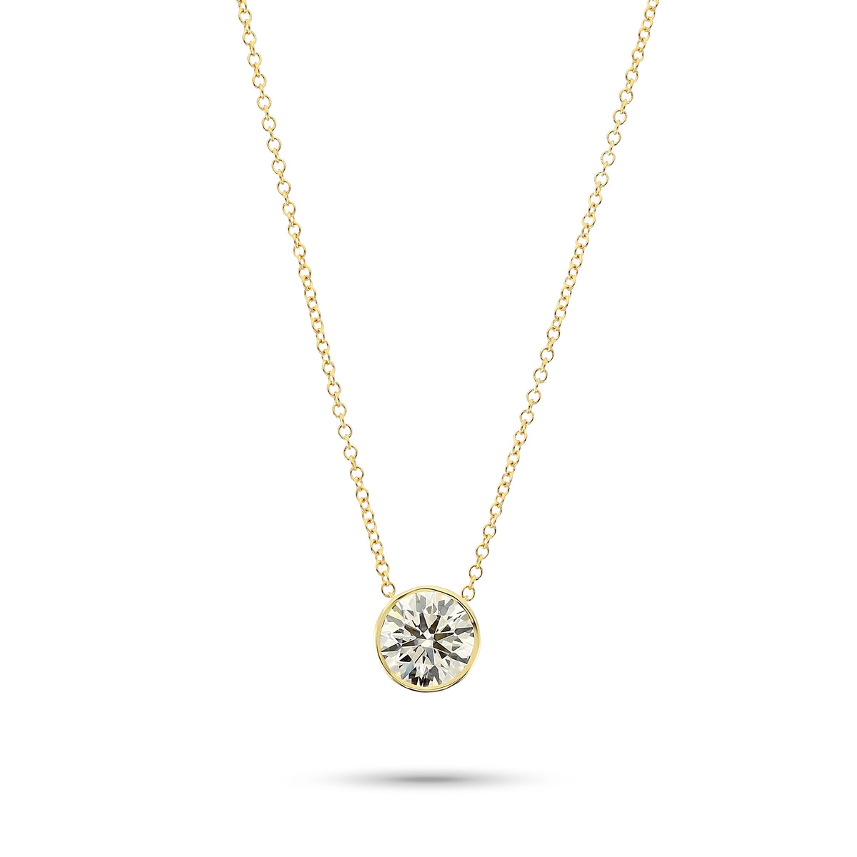 Solitaire Diamond Bezel Pendant