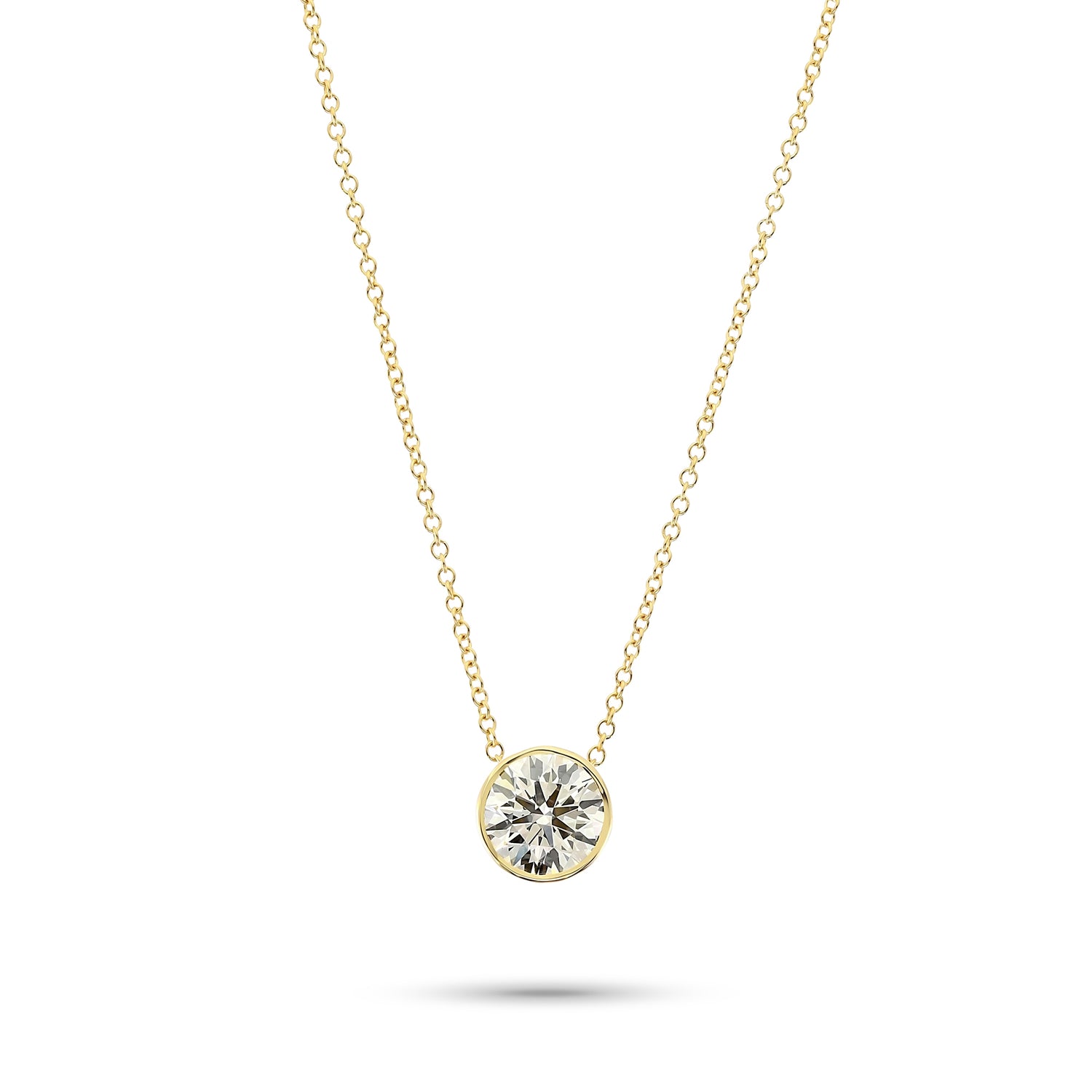 Solitaire Diamond Bezel Pendant