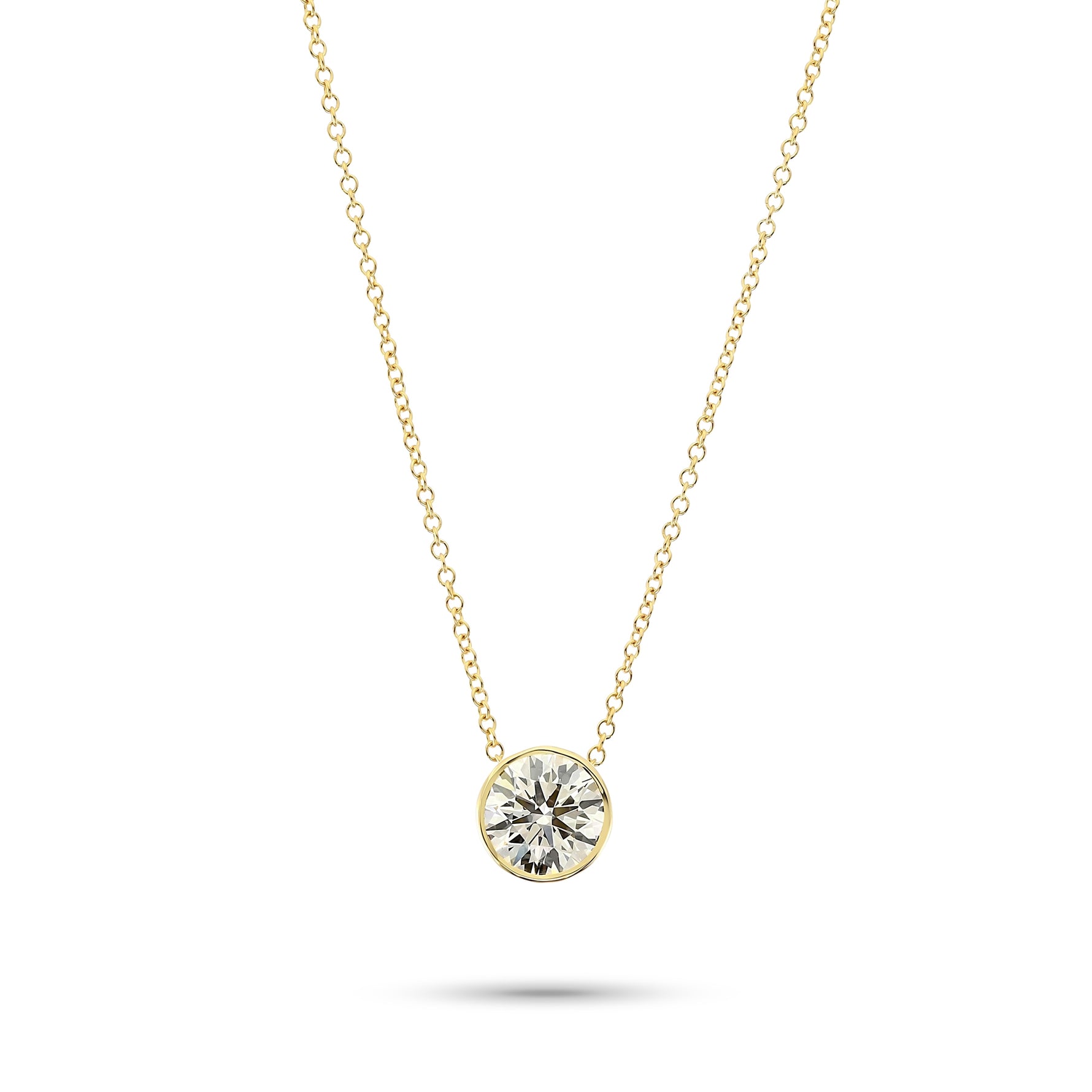 Solitaire Diamond Bezel Pendant