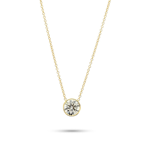 Solitaire Diamond Bezel Pendant