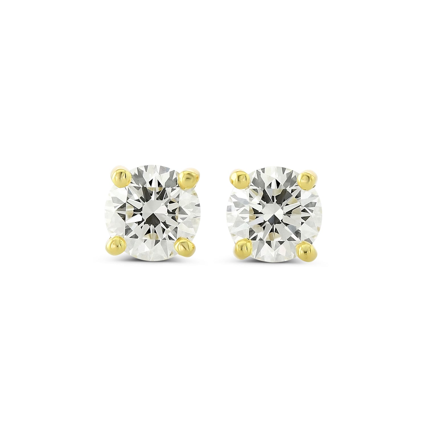 Round Brilliant Diamond Stud Earrings